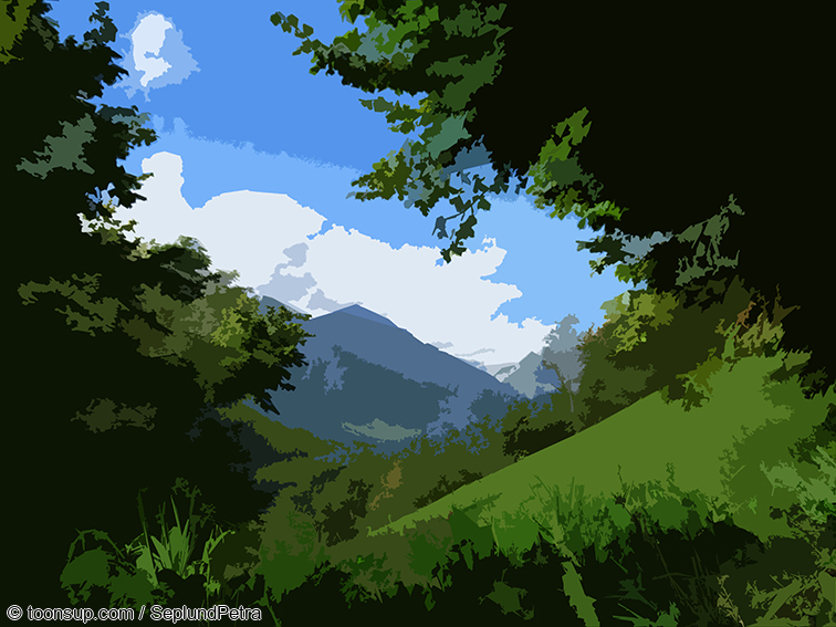 Illustration: Wandereindrücke I (digital bearbeitet) 3