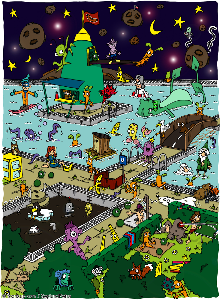 Illustration: Freibadplanet 2