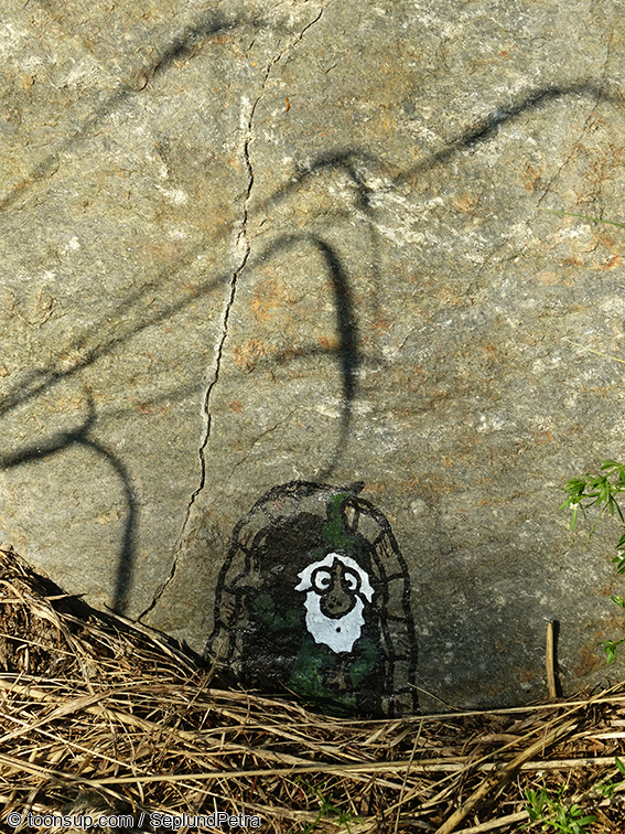 Illustration: Tür im Fels 1