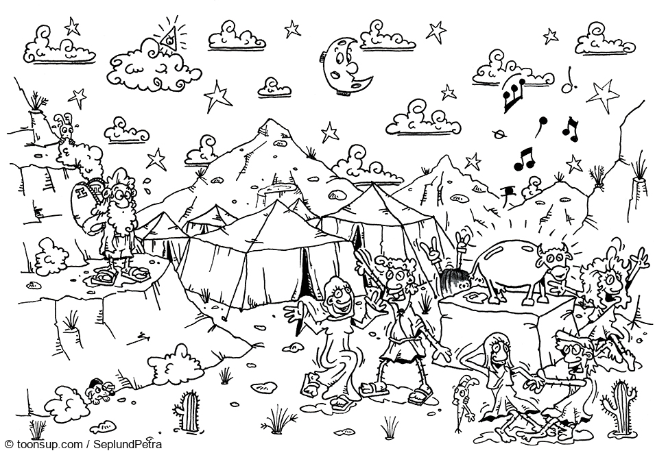 Illustration: Biblisches Ausmalbild 1