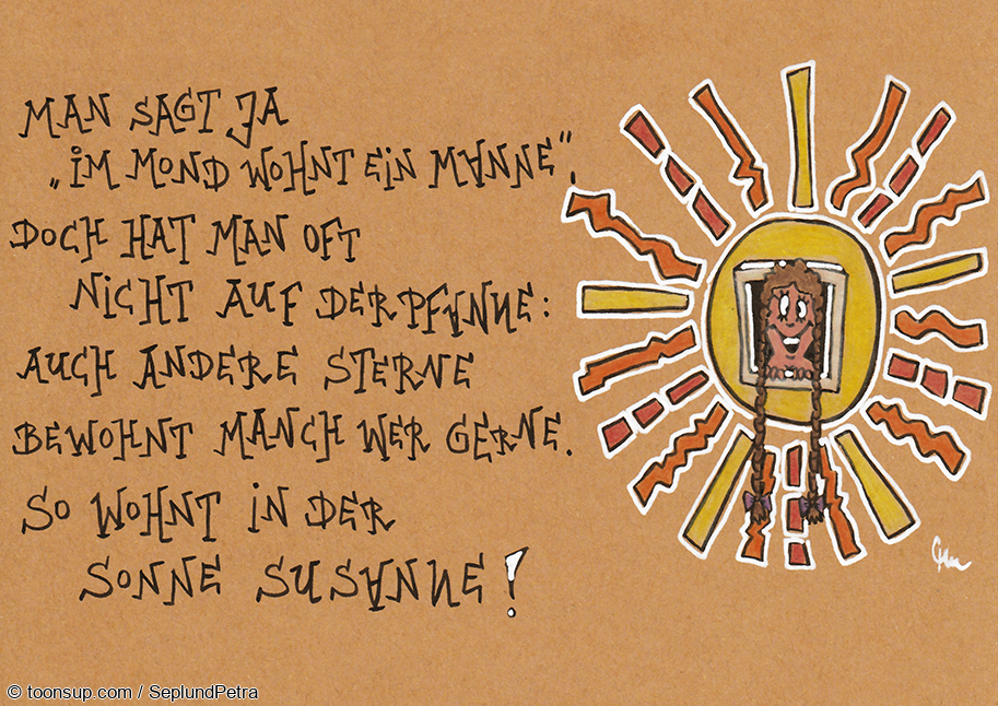 Cartoon: Ein Postkarten-Limerick 1