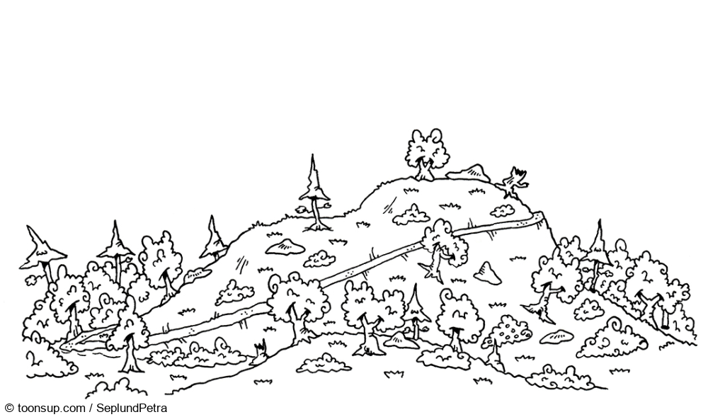 Illustration: mögliche Burgstandorte 1