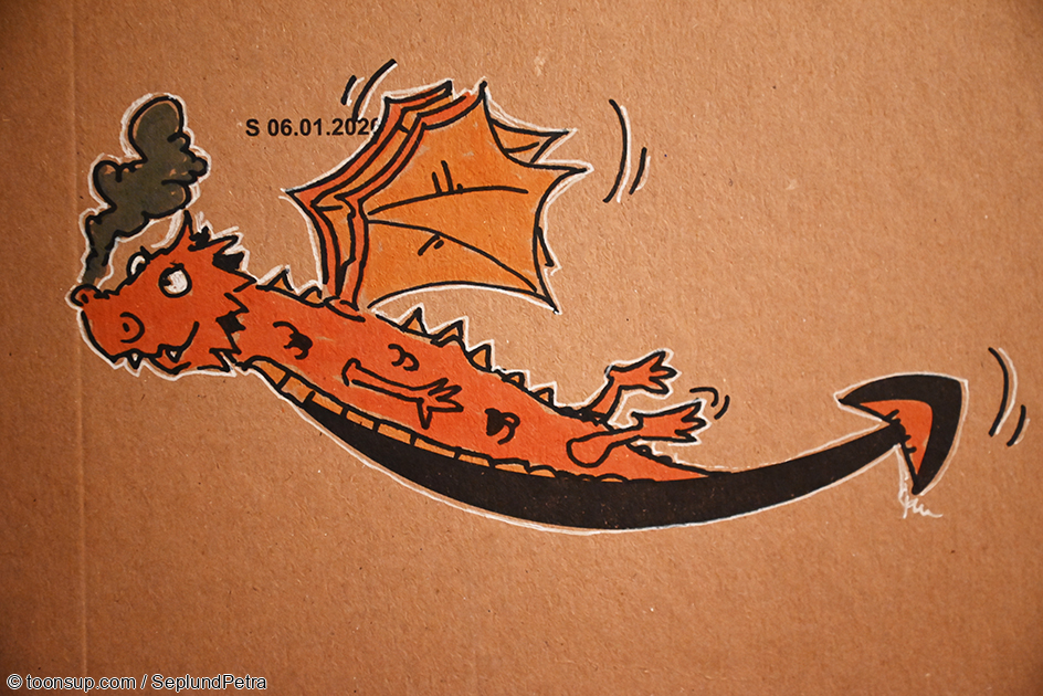 Cartoon: wiederverwendet und bekritzelt 2