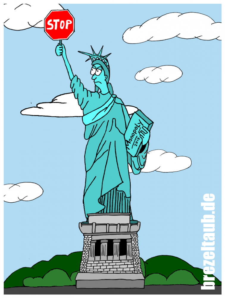 Cartoon: Miss Liberty after Donald Trump 1