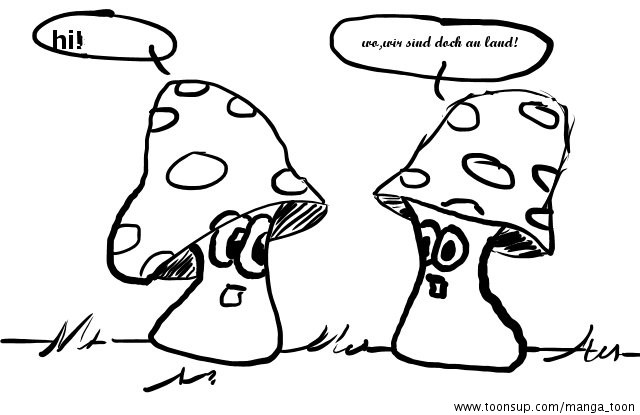 Cartoon: wir sind doch an land! 1