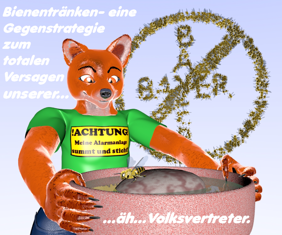 Karrikatur: Bienchentränke 1