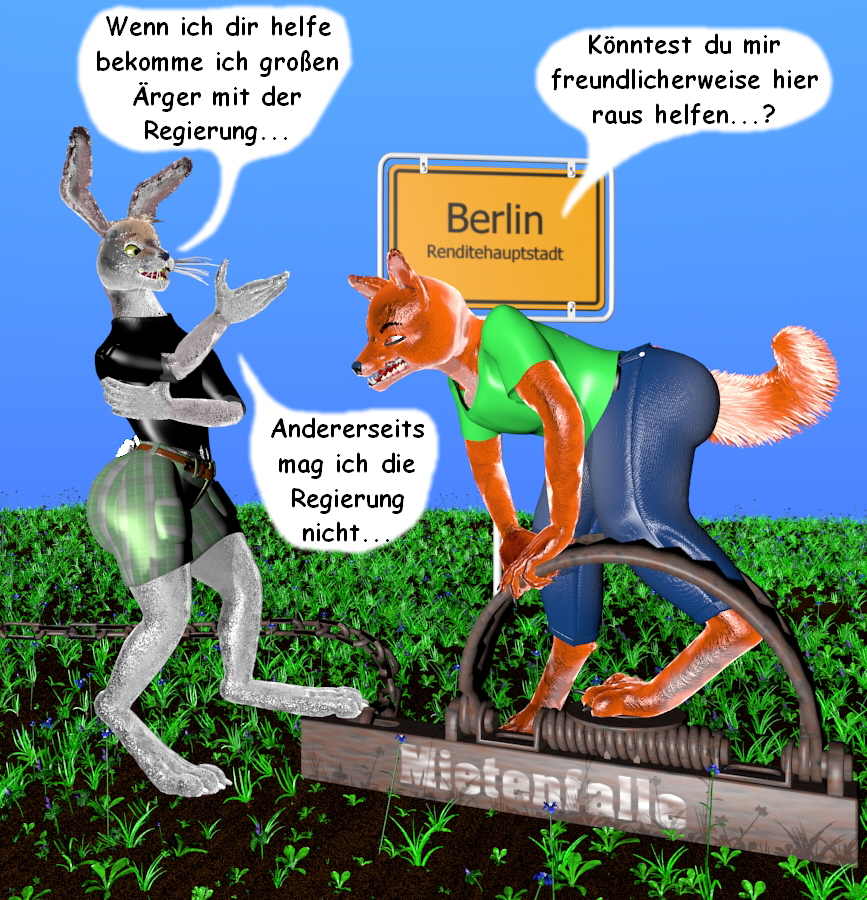 Caricature: Mietfalle 1