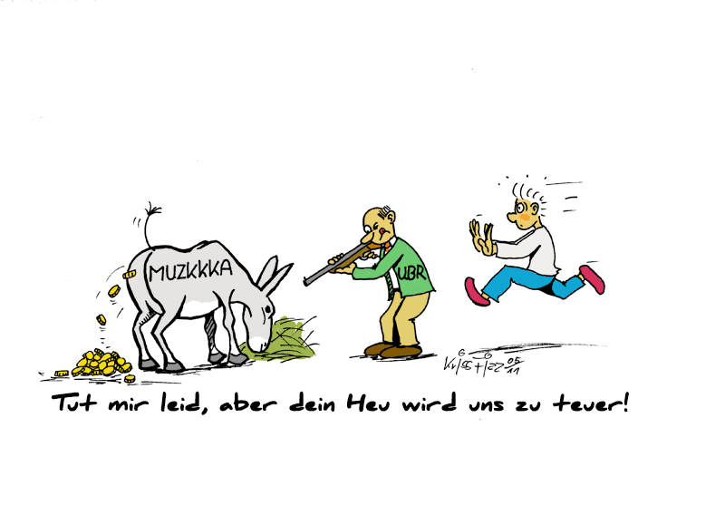 Karrikatur: Kultur vs. Sparschwein 1