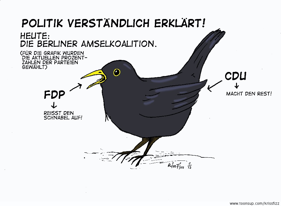 Karrikatur: Amselkoalition 1