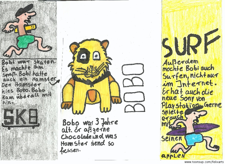 Cartoon: Surf heinie + Geschichte 1