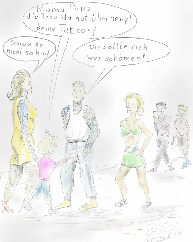 Cartoon: keine Tattoos 1