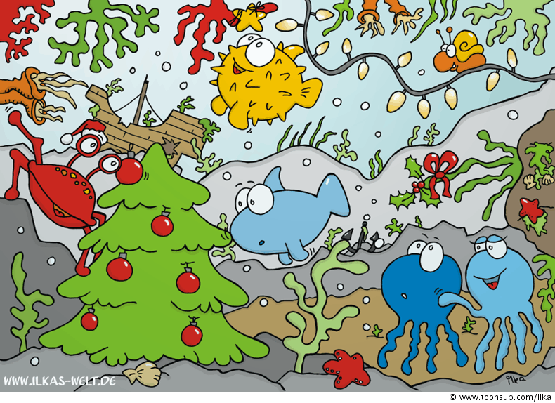 Illustration: Weihnachten unter dem Meer 1