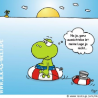Ein optimistischer Frosch!