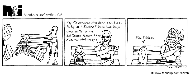 Comic: Noi strickt eine Mütze 1