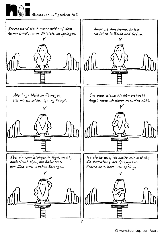 Comic: Noi auf dem Sprungbrett 1