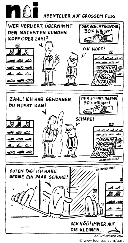 Comic: Noi beim Schuhkauf 1