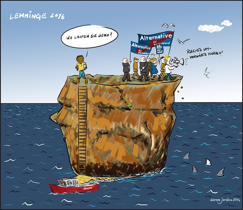 Cartoon: Wo laufen Sie denn? 1