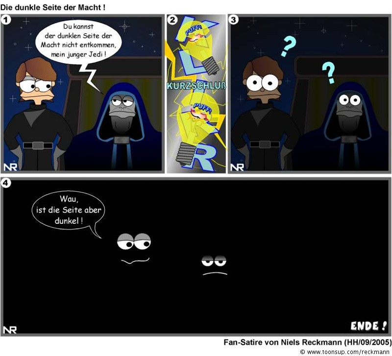 Comic: SW-Satire Dunkle Seite 1