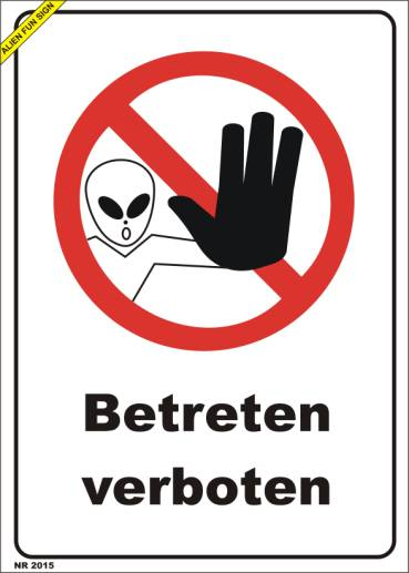 Cartoon: Alien Fun Sign 4 1