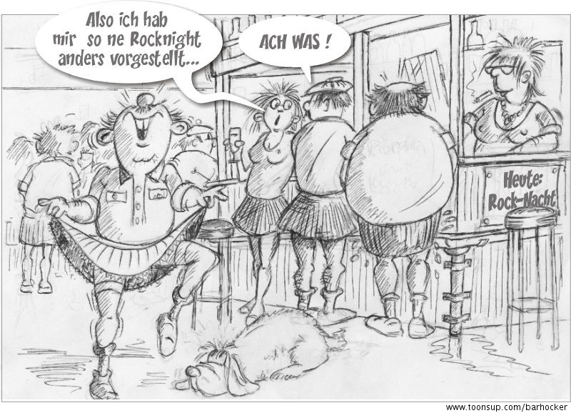 Cartoon: Besuch im Rock-Café 1