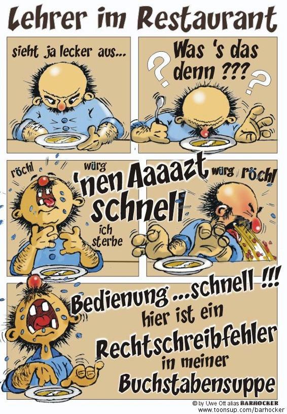 Comic: LEHRER IM RESTAURANT 1