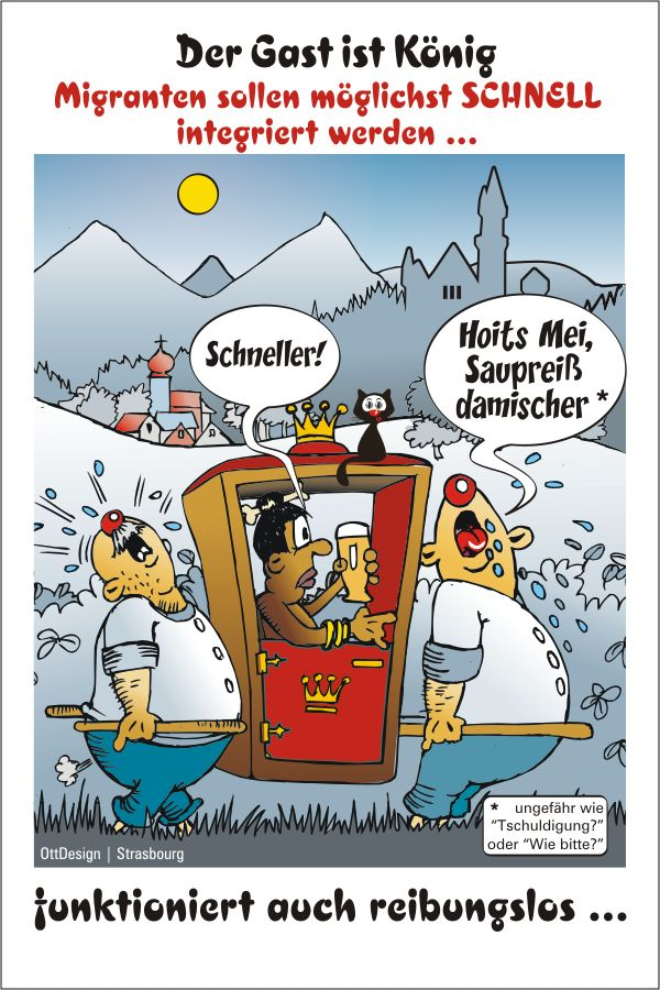 Cartoon: Der Gast ist KÖNIG 1
