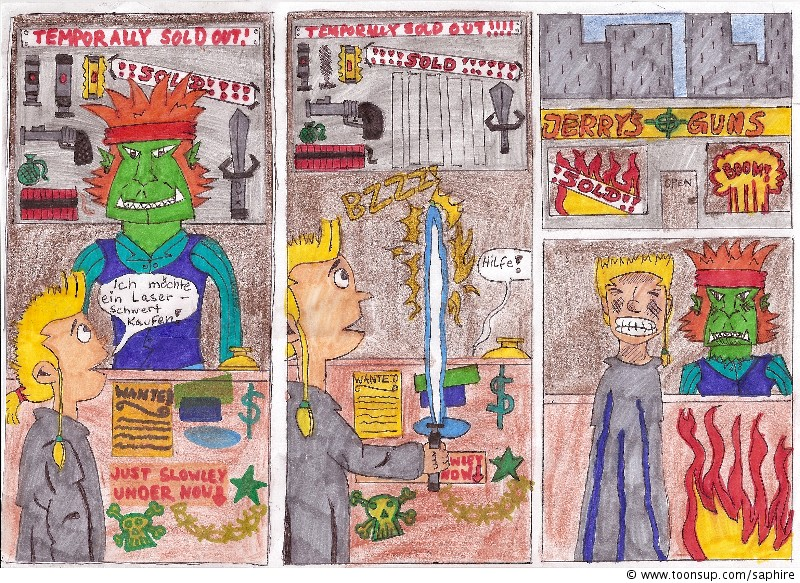 Cartoon: erstes Laserschwert 1