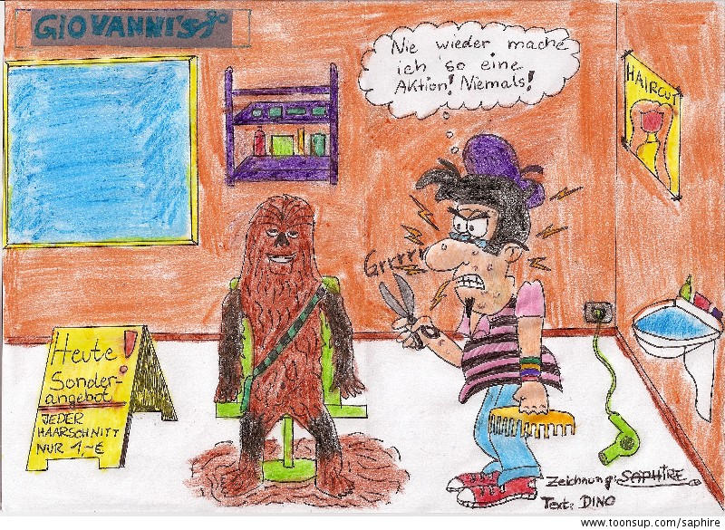 Cartoon: Beim Friseur 1
