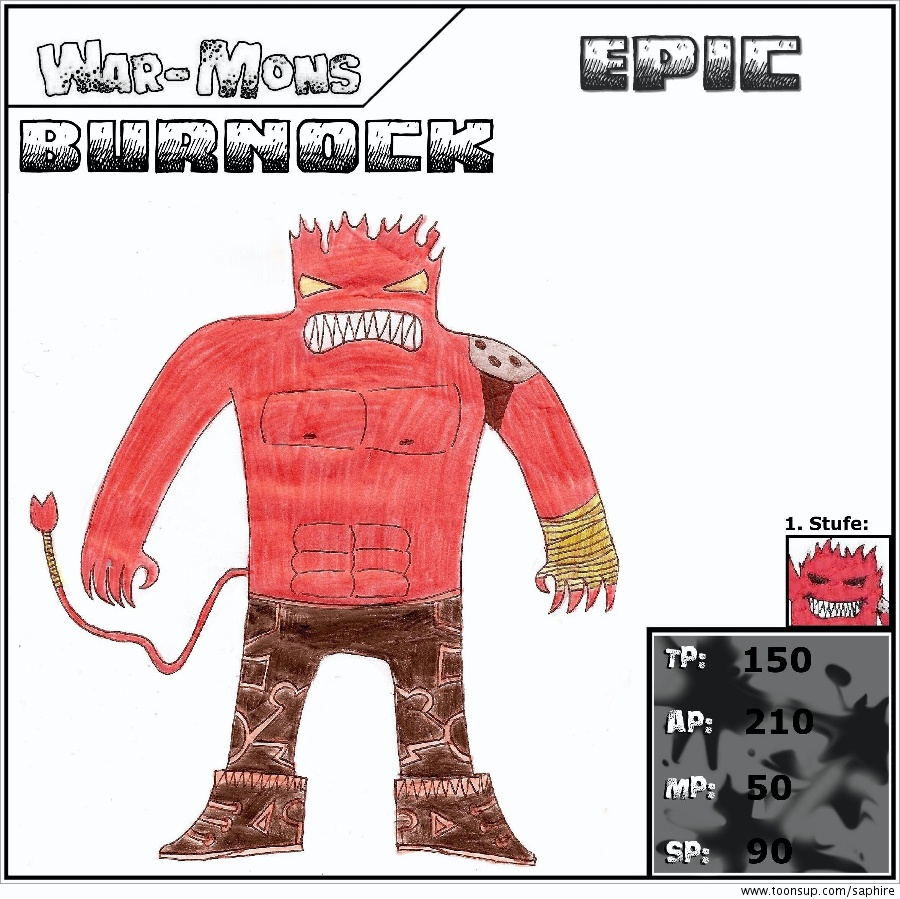 Concept Art / Character Design: Burnock (Epic War-Mon) 1