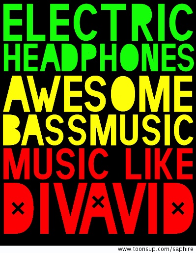 Cartoon: DIVAVID Music (Shirt-Motiv) 1