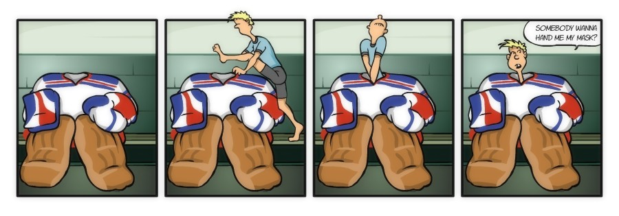 Cartoon: Goalie Equipment 1