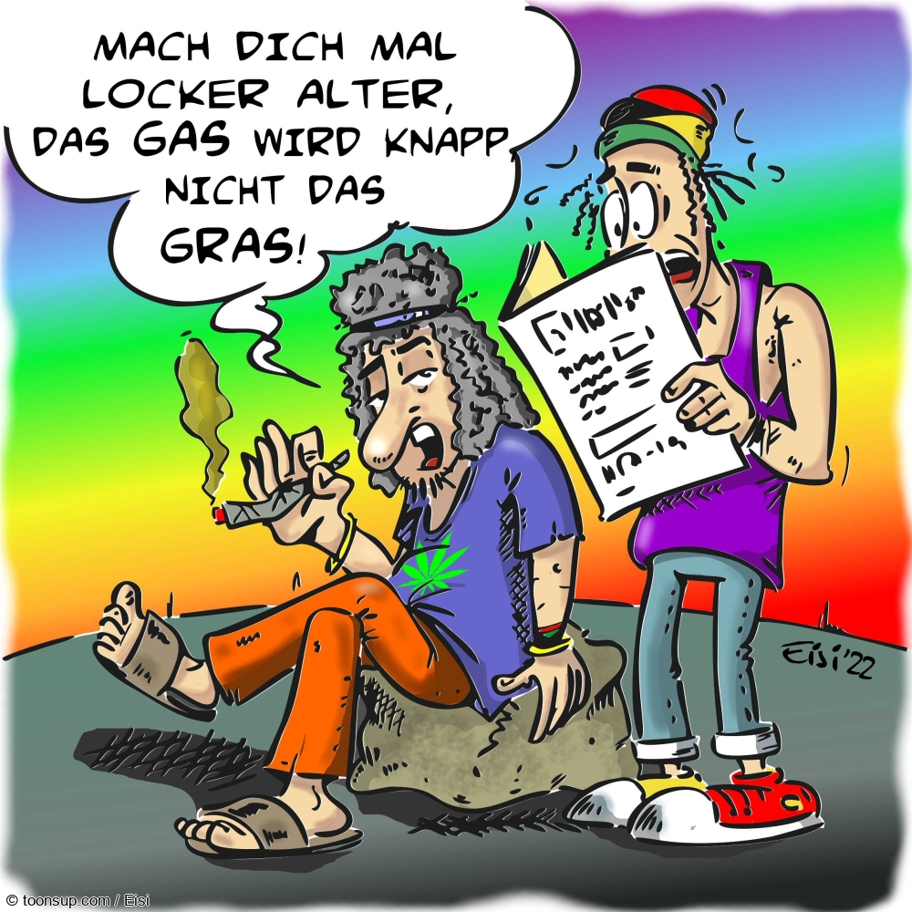 Cartoon: G(r)asknappheit 1