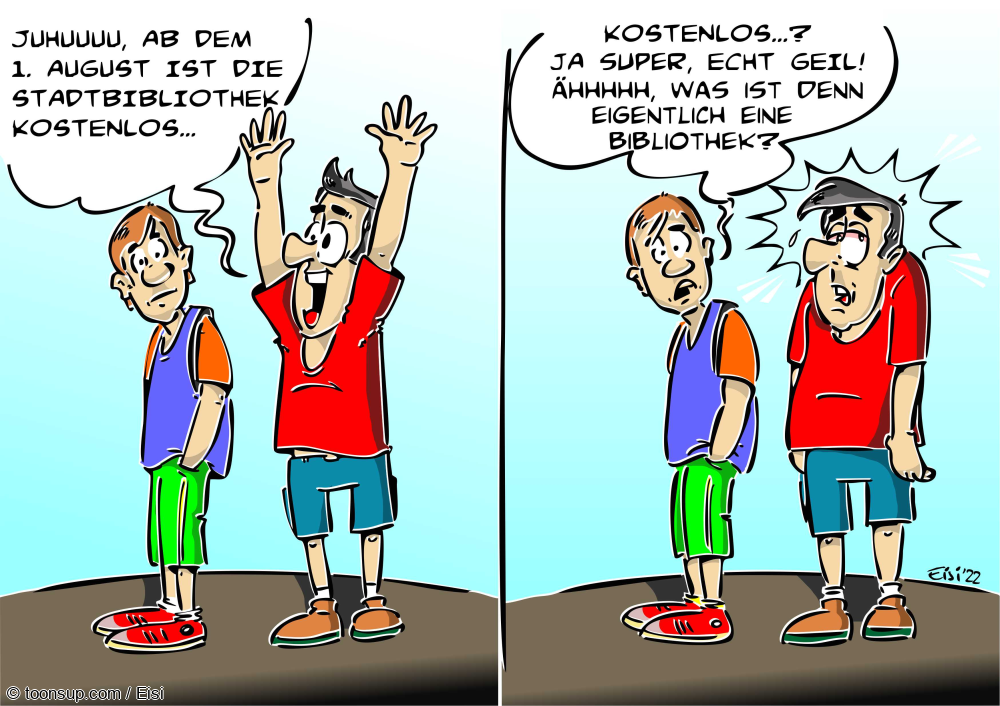 Cartoon: Kostenlose Stadtbibliothek 1