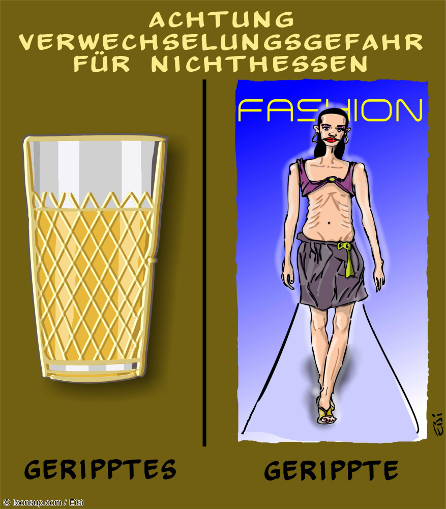 Cartoon: Lebensfreude gegen Schlankheitswahn 1