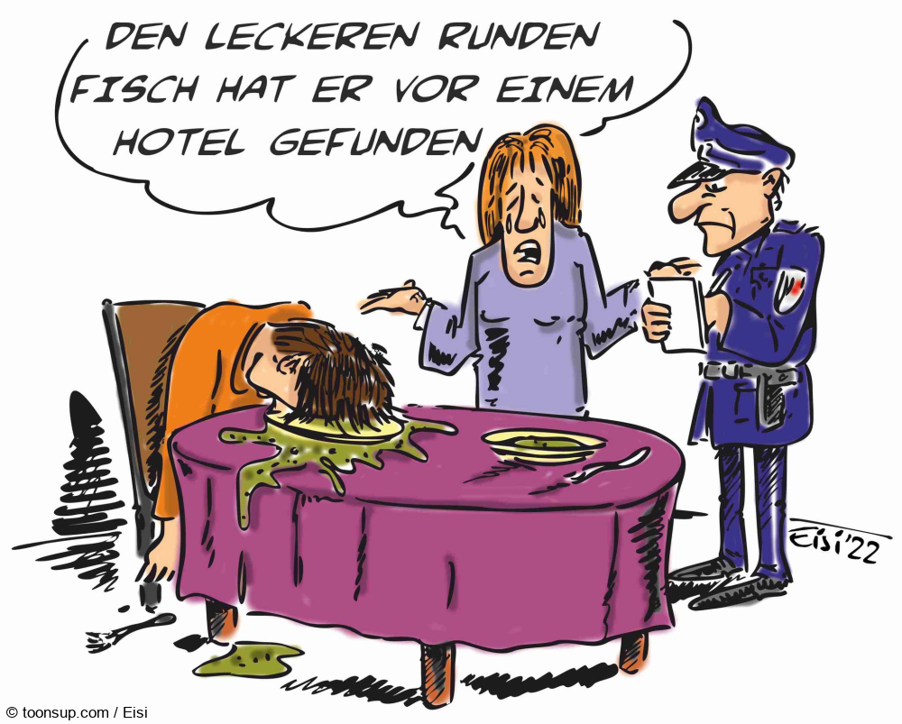 Cartoon: Exotisches Berliner Fischgericht 1