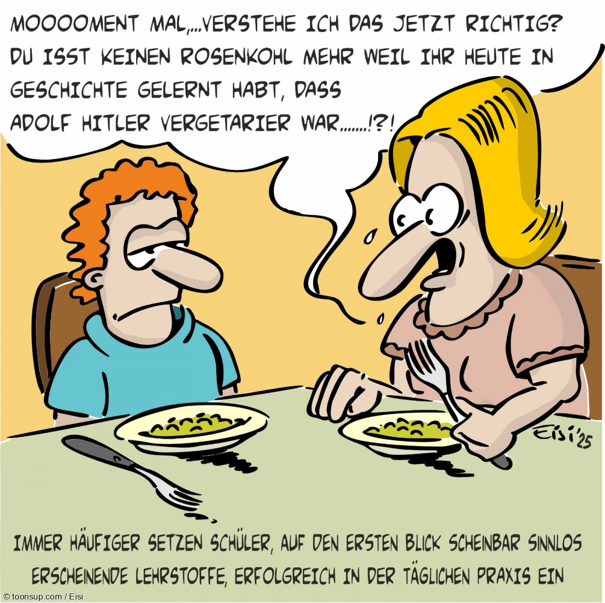 Cartoon: "Non scholae, sed vitae discimus" 1
