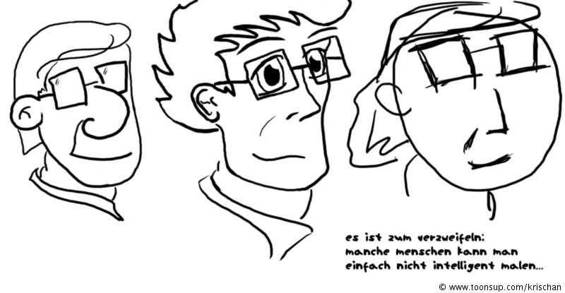 Cartoon: Die Verzweifelung eines Zeichners 1