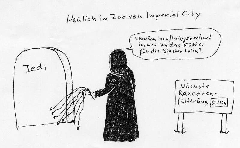 Cartoon: Rancor Fütterung 1