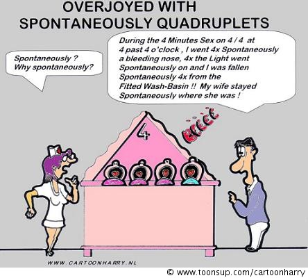 Cartoon: Spontaneously Birth Quadruplets 1