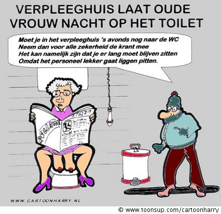 Cartoon: EEN NACHT OP DE WC 1