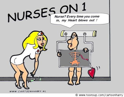 Cartoon: Nurses On One 1 1