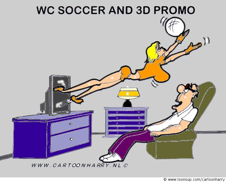 Cartoon: 3D TV and Soccer 1