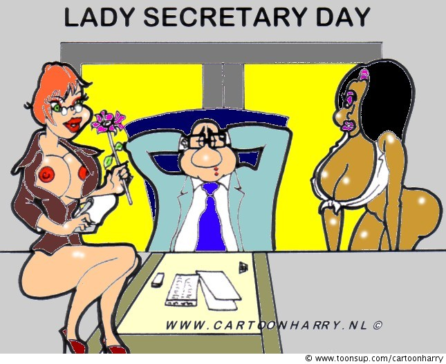 Cartoon: Lady Secretary Day 1