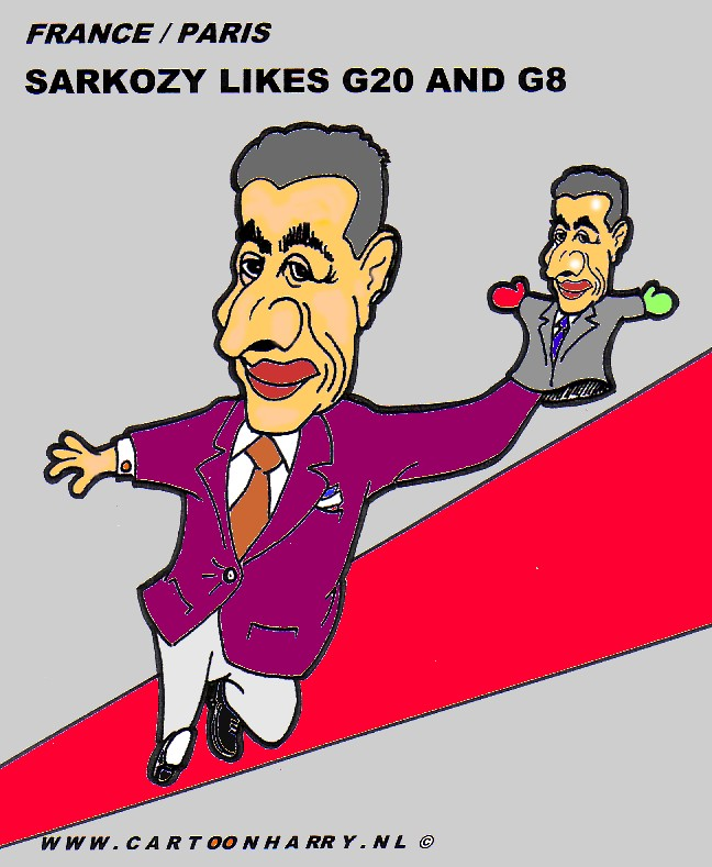 Cartoon: Sarkozy Likes G20 And G8 1