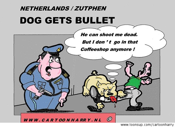 Cartoon: Dog Gets Bullet 1