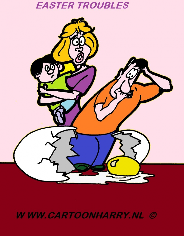 Cartoon: EASTER TROUBLES 1