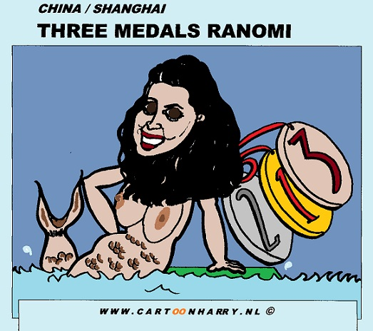 Caricature: Ranomi Kromowidjojo 1
