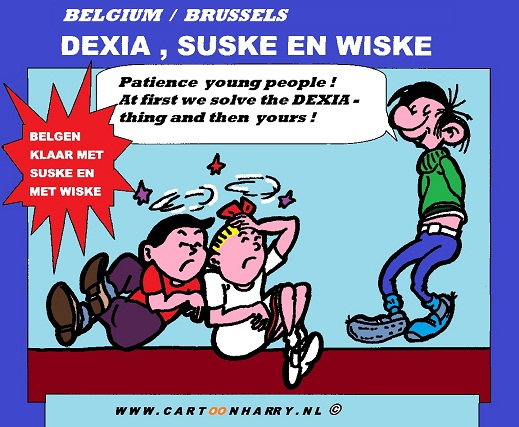 Cartoon: Dexia, Suske and Wiske 1