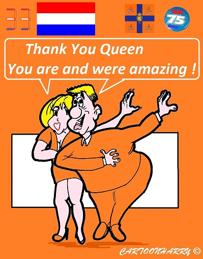 Cartoon: Dutch Queen Retires 1