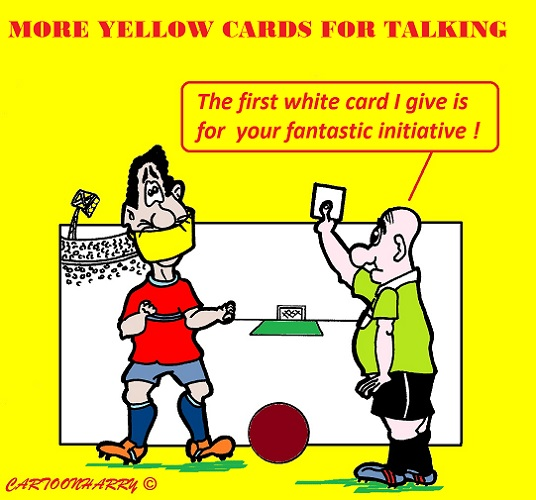Cartoon: Soccer Yellow 1